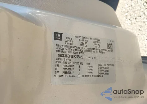 2011 GMC Yukon Slt из США, поврежденный, VIN 1GKS1CE00BR248428